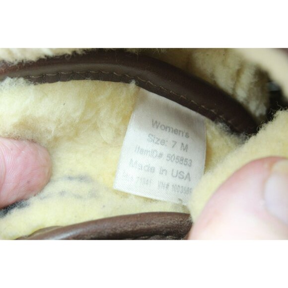 LL Bean 10" Classic Plaid Shearling Lined Winter Duck Boots Lace Up Size 7 M - Picture 8 of 11